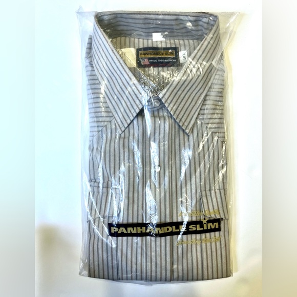 PanHandled Slim | 3 SHIRT BUNDLE: Pearl Snap Extra Long Hem Tail Size 18.5 - Picture 7 of 15